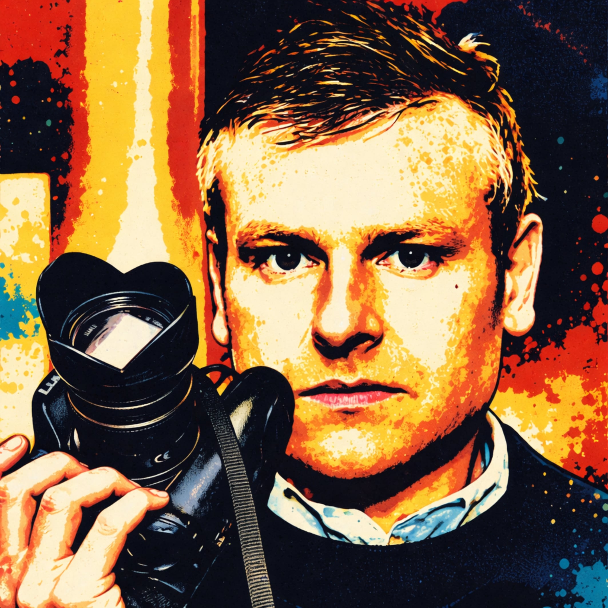 Gareth Headshot with his camera 